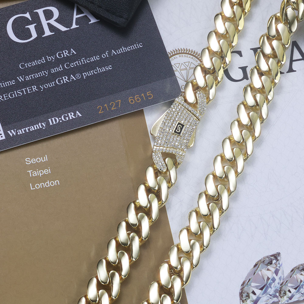 ESKEEM 新 925 シルバーモナコチェーンアイスアウト - Cuban Link Chain 12Mm のレビューと価格