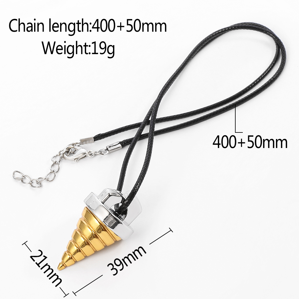 ファッションアニメ風、円錐形の螺旋模様ペンダント、漫画風チャ - Anime Pendant Necklace のレビューと価格