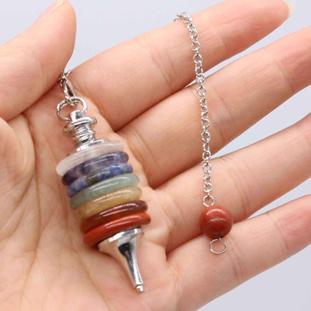 天然石チャクラ振り子レイセスティアダウジング占いクリスタルペ - Crystal Pendant Necklace Natural Stone のレビューと価格