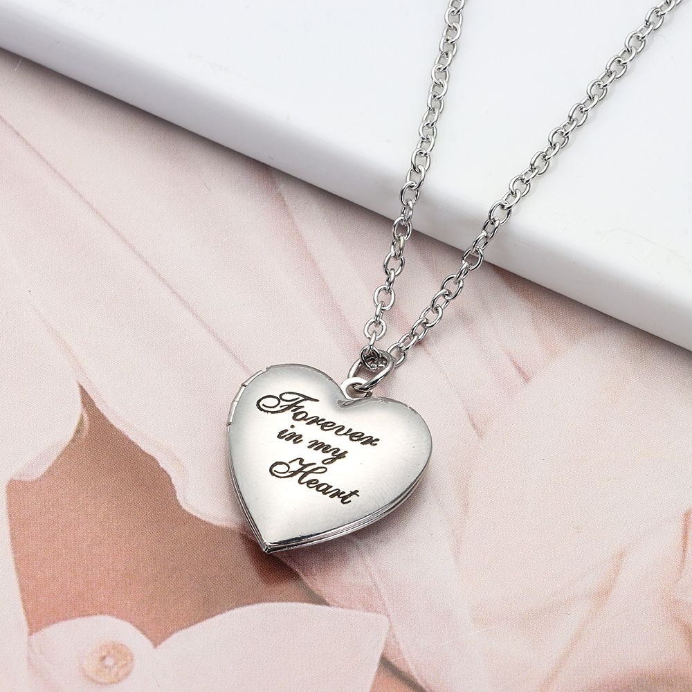 恋人、ファッション愛好家、友人、ジュエリー、チェーン、永遠に - Heart Locket Necklace Photo のレビューと価格