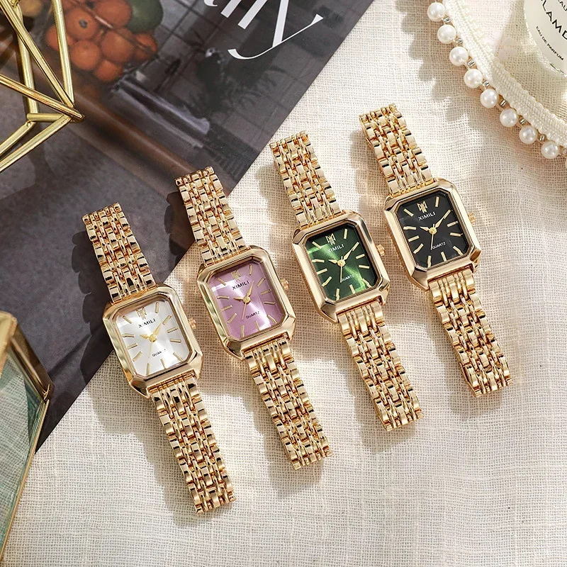 レディース レトロ スクエア メタルバンド 腕時計 ブライン - Watch Accessories のレビューと価格