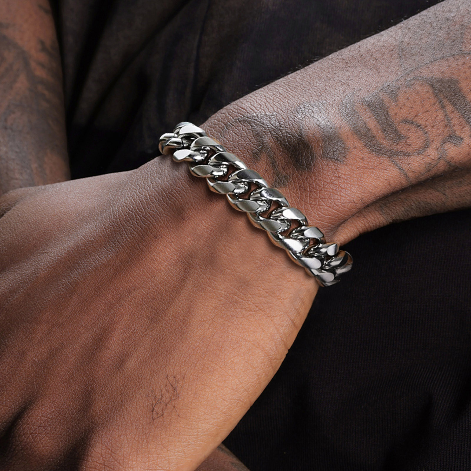 6-12MM キューバチェーンメンズブレスレット、防水ステン - Cuban Link Chain 12Mm のレビューと価格